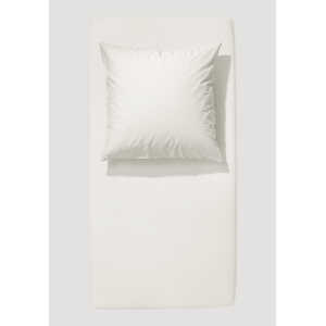 hessnatur Satin-Spannbetttuch aus Bio-Baumwolle – weiß – Größe 140-160×200 cm