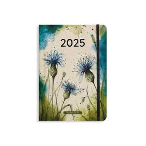 matabooks® Nachhaltiger A5 Kalender/Jahresplaner – Samaya 2025 Farbe: Blossom Blue (DE/EN)