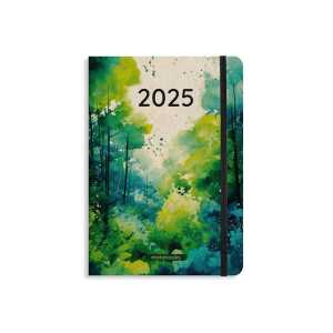 matabooks® Nachhaltiger A5 Kalender/Jahresplaner – Samaya 2025 Farbe: Lush Green (DE/EN)