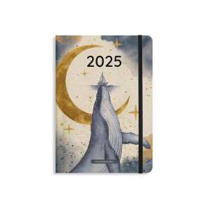 matabooks® Nachhaltiger A5 Kalender/Jahresplaner – Samaya 2025 Farbe: Midnight (DE/EN)