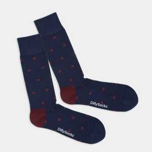 DillySocks Socken Sparse Red Dots aus Biobaumwoll-Mix