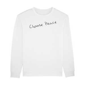 Human Family Bio Unisex Sweatshirt – Smooth “Choose Peace”