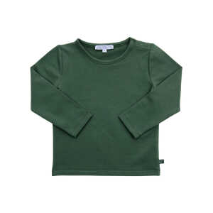 Kinder Langarmshirt Thermo Bio-Baumwolle dark green Gr. 86/92