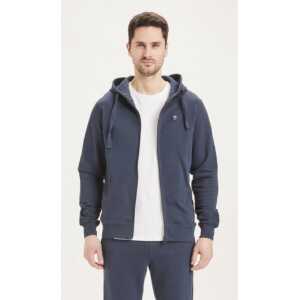 KnowledgeCotton Apparel Sweatjacke – Zip hood basic badge sweat- aus Biobaumwolle