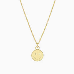 Paeoni Colors Smiley-Halskette aus 18k Gold Vermeil, 925 Sterling Silber