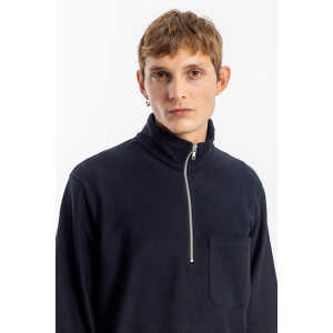 Rotholz Half Zip Sweatshirt aus Bio-Baumwolle