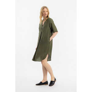 Rotholz Kaftan Kleid Olive