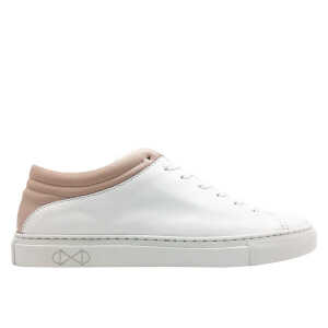 Sneaker aus Leder “nat-2 Sleek Low white rose” in weiß und rosa