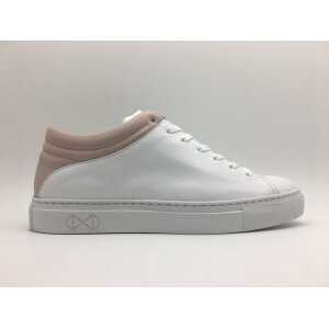 Sneaker aus Leder “nat-2 Sleek Low white rose” in weiß und rosa