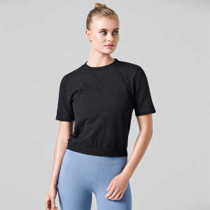 T-Shirt Seamless Rib Sleeve – Black