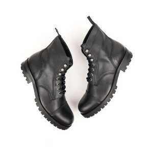 Will’s Vegan Shop Arbeitsstiefel Schwarz Damen