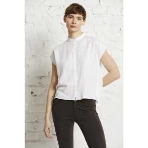 Wunderwerk Damen Bluse aus Lyocell (TENCEL) “Square blouse small collar 1/2”