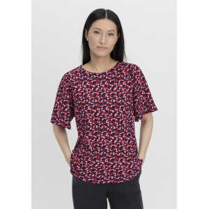 hessnatur Damen Jersey Bluse Relaxed aus Bio-Baumwolle – rot – Größe 36