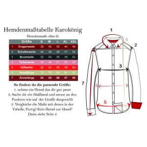 karokönig ecotailoring Herren Hemd, slim fit