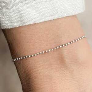 renna deluxe Kugel Armband Gold Silber | zarte Armkette Sterling Silber