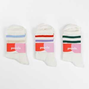 3x Socken weiß/natur “popeia” – The Sporty Set