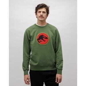 Brava Fabrics Jurassic Park Logo Baumwoll-Sweatshirt Grün