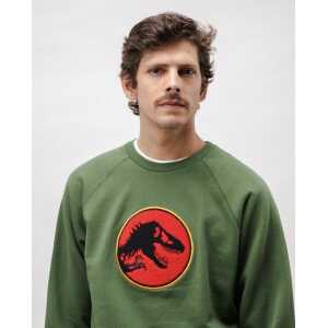 Brava Fabrics Jurassic Park Logo Baumwoll-Sweatshirt Grün