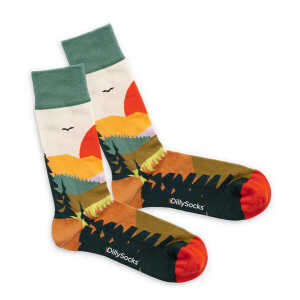 DillySocks Socken Forest Sunset aus Biobaumwoll-Mix