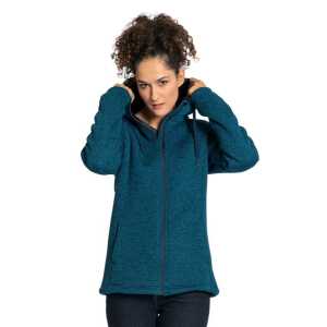 Ekline Elkline Damen Fleecejacke Fireplace | Strickfleecejacke mit Kapuze | 2014091