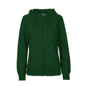 HANDGEDRUCKT “Wilde Wiese” Frauen Zip-HOODY aus reiner Biobaumwolle (kbA)