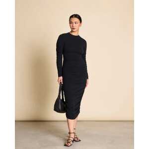 JAN N JUNE Midi Kleid RIDO black GOTS