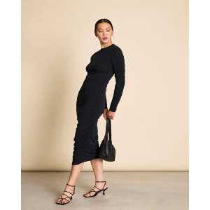 JAN N JUNE Midi Kleid RIDO black GOTS