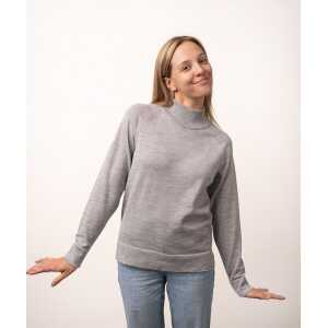 Kopyto Damen Strick Pullover Stehkragenpullover aus 100% Merinowolle RWS-zertifiziert Eco