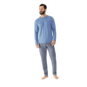 Mey Herren Schlafanzug Pyjama lang “Classic Tile”