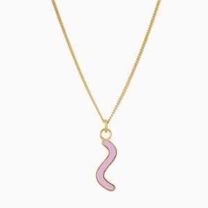 Paeoni Colors Halskette mit Curvy-Anhänger aus 18k Gold Vermeil, 925 Sterling Silber