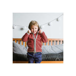 Popolini Baby und Kinder Fleece Jacke reine Bio-Baumwolle