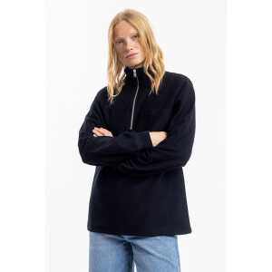 Rotholz Half Zip Sweatshirt aus Bio-Baumwolle