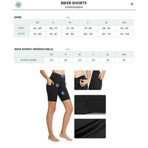 Yoga Hero Biker Shorts mit drei Eingrifftaschen