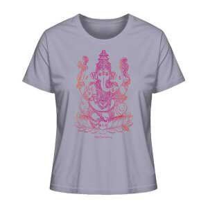 YogiCompany Ganesha berry-orange – Yoga T-Shirt Frauen