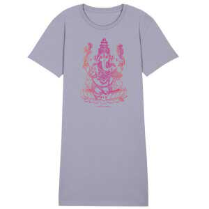 YogiCompany Ganesha berry-orange – Yoga T-Shirt-Kleid Frauen